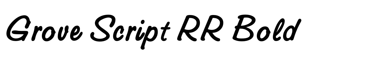 Grove Script RR Bold